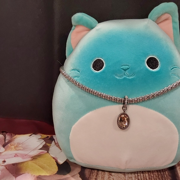 White House Black Market  Silver Necklace with Rose Gold Charm - Picture 6 of 6